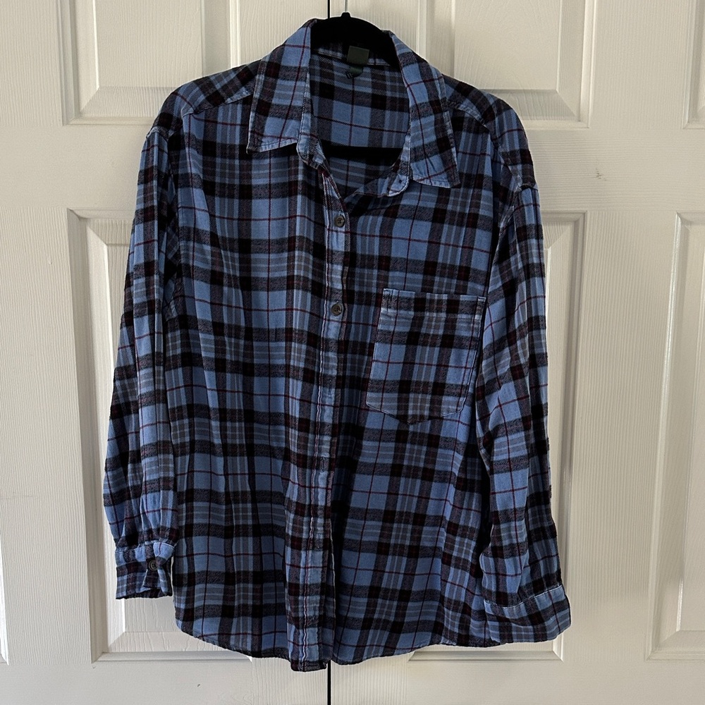 Wild Fable Blue and Black Checkered Shirt